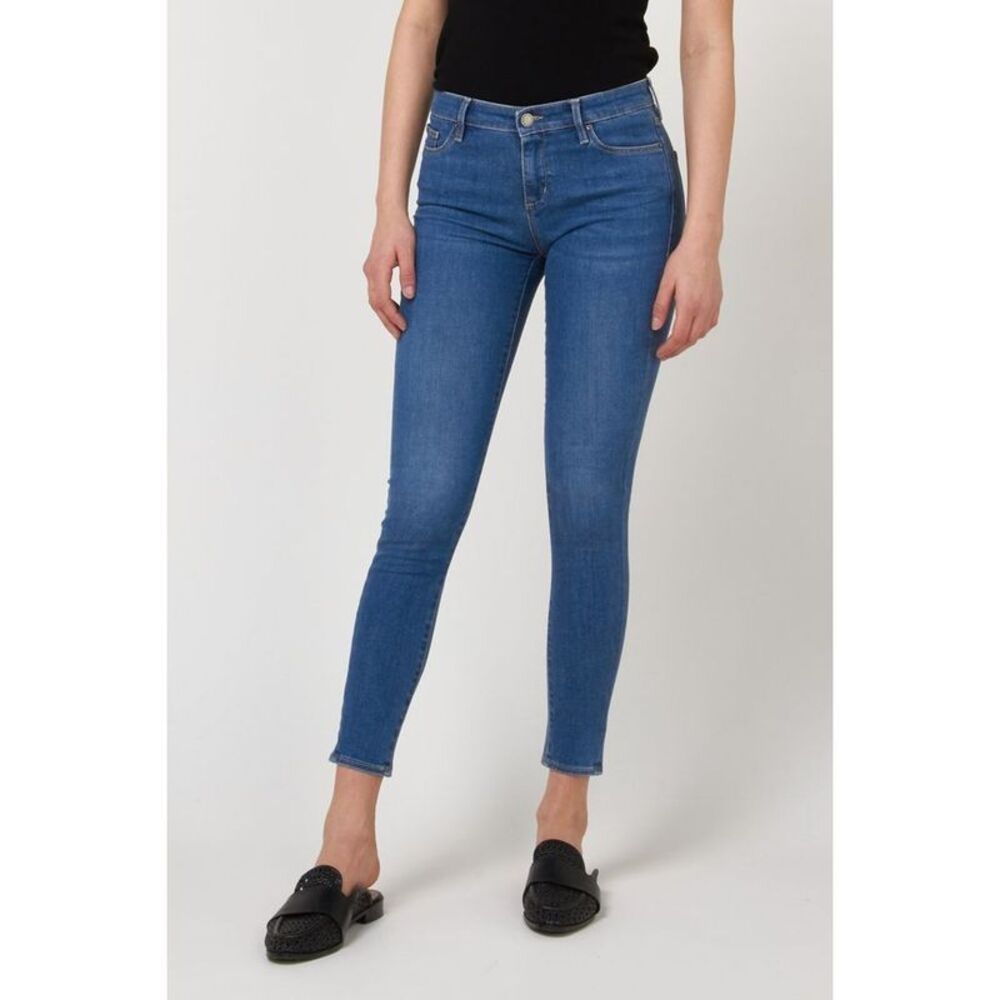 Gas Blue Cotton Skinny Women's Jeans